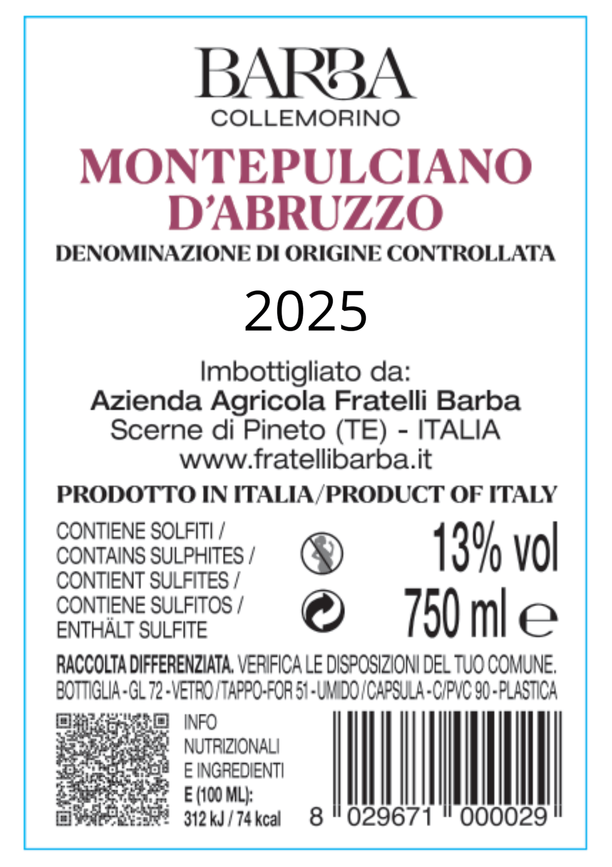 Montepulciano d’Abruzzo DOC Collemorino