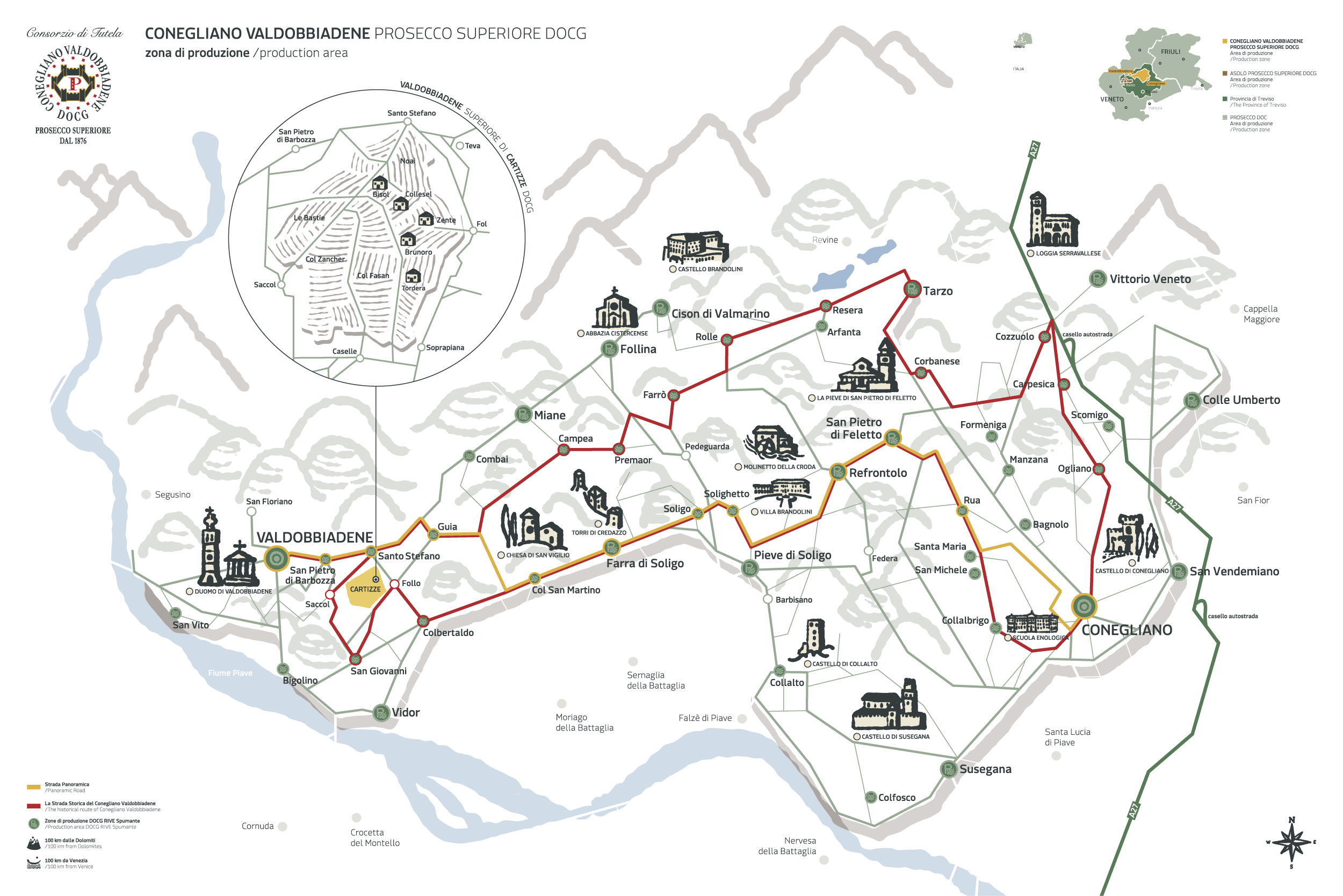 Valdobbiadene Prosecco Superiore DOCG Rive Extra Brut