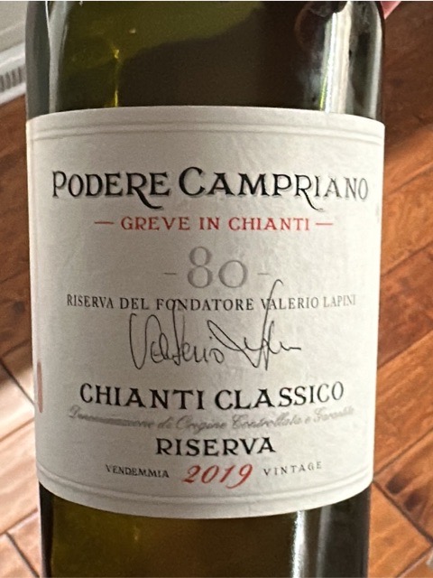 80 Riserva del Fondatore Valerio Lapini Chianti Classico